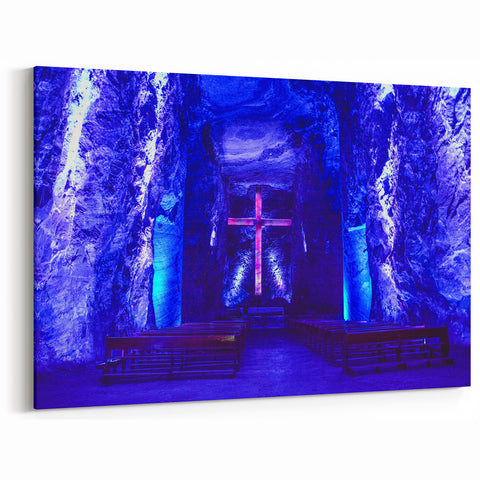 Framed Colombia Art - Zipaquirá Salt Cathedral South America Decor Print
