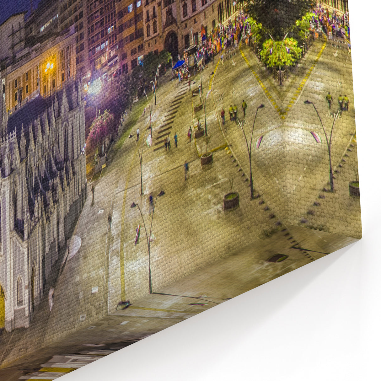 Bogotá Cityscape Wall Art - Night View of Colombia South America Decor