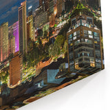 Framed Colombia Art - Bogotá Night Skyline South America Cityscape Decor