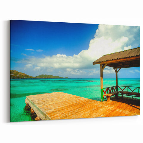 Coastal Paradise Framed South America Scenic Print - Colombia Wall Art