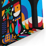 Colombian Folk Art - Vibrant Abstract Culture Symbols South America Decor