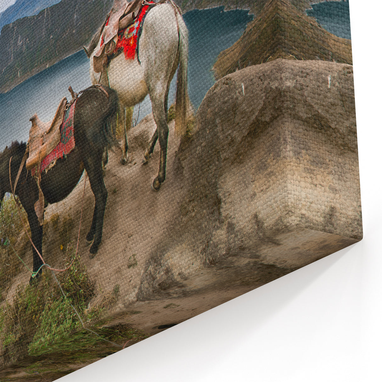 Ecuador Landscape Prints - Quilotoa Lake Scenic View South American Decor