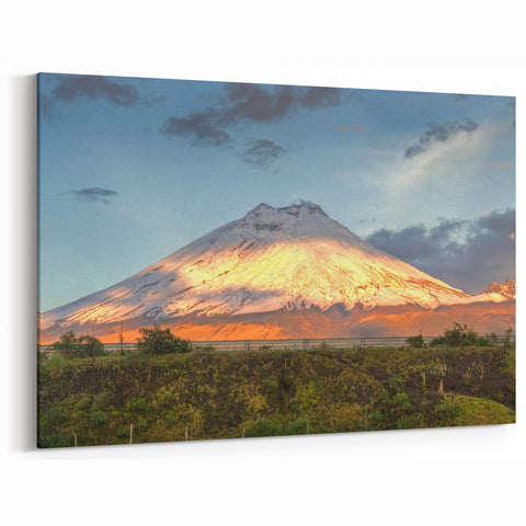 Ecuador Landscape Prints - Cotopaxi Volcano Sunset Ecuadorian Wall Art