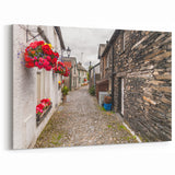 Cumbria Prints - Quaint Village Street with Flowers