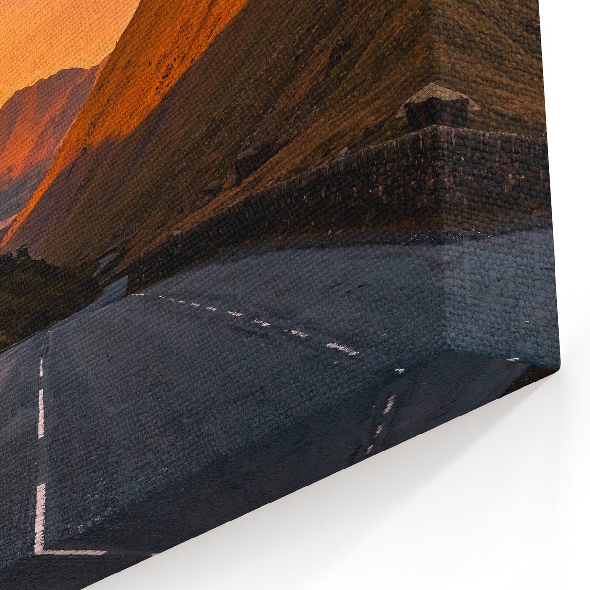 Cumbria Landscape Art - Sunset Over Mountain Pass in Lake District