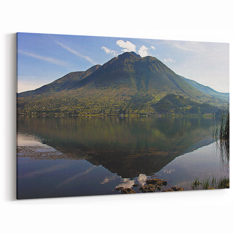Ecuador Photography Prints - Imbabura Volcano Reflection Scenic Art