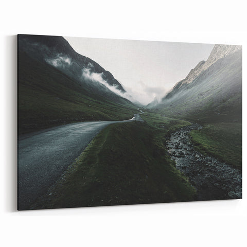 Cumbria Photography - Misty Mountain Road in Lake District Art