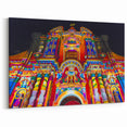 Colorful Ecuadorian Church Prints - Illuminated Nighttime Wall Art