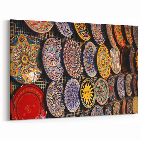 Jerusalem Framed Art - Vibrant Ceramic Plate Display Wall Decor