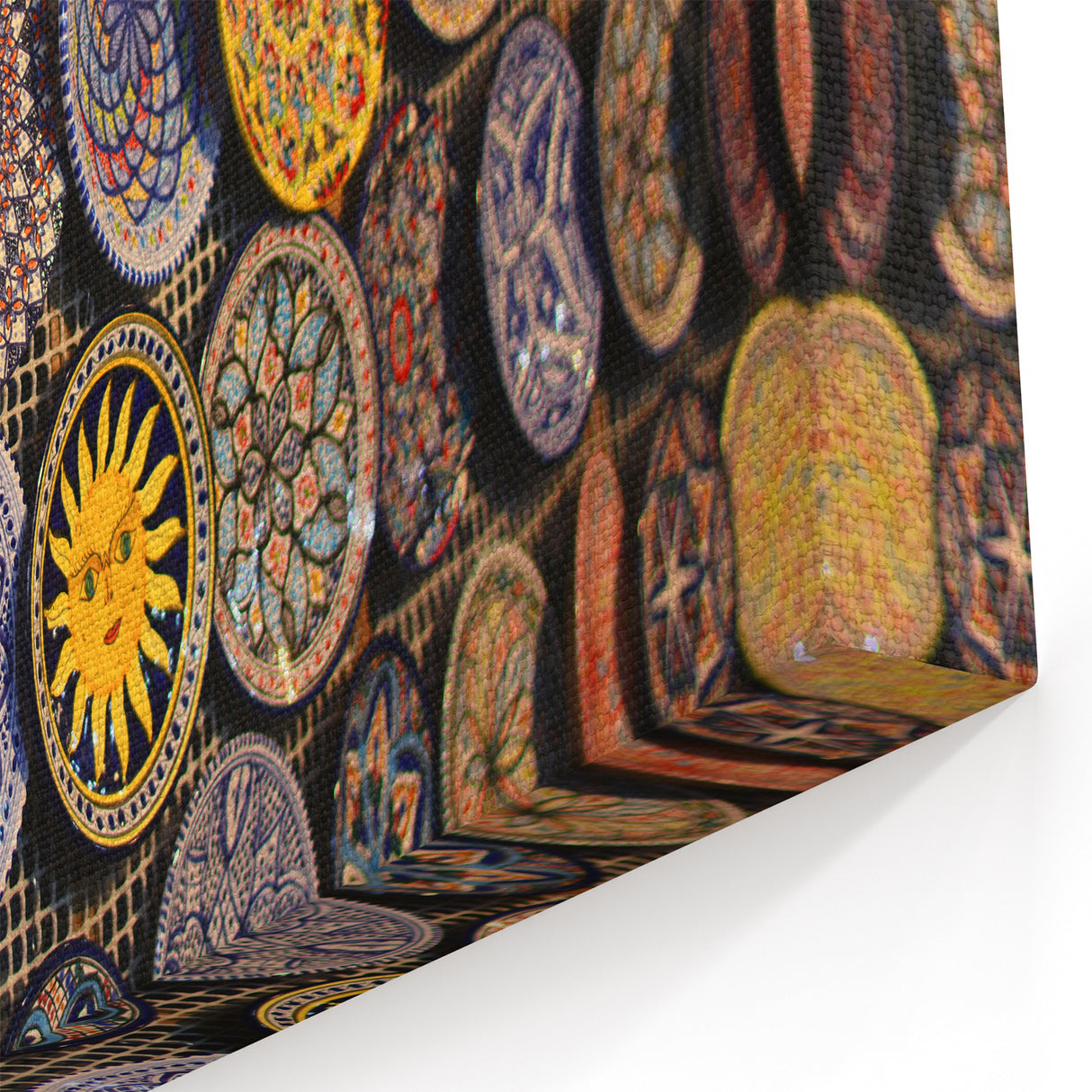 Jerusalem Framed Art - Vibrant Ceramic Plate Display Wall Decor