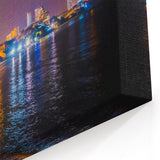 Ecuadorian Cityscape Prints - Nighttime Coastal View South American Art