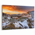 Cumbria Wall Art - Winter Sunset Over Hills in Lake District Scenery