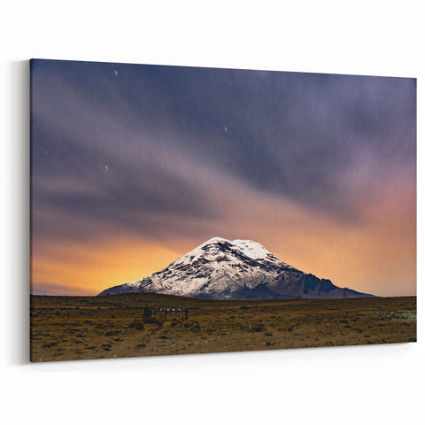 Ecuadorian Scenery Prints - Chimborazo Volcano at Dusk Wall Art