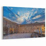 Jerusalem Photography Decor - Western Wall Sunrise with Sky View