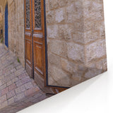 Jerusalem Framed Art - Sunlit Alleyway in Old City Historic Street Scene