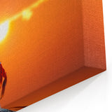 Galapagos Sunset Crab - Framed Scenic Art & Vibrant Nature Canvas Print