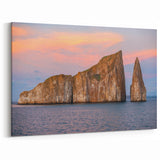 Galapagos Rock Formation at Sunset - Framed Scenic Photography Art & Canvas Print