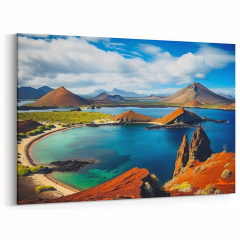 Galapagos Nature Art - Volcanic Landscape Ecuador Scenic Prints