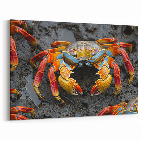 Galapagos Wildlife Prints - Vibrant Crab Ecuador Nature Photography