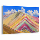 Machu Picchu Wall Decor - Vibrant Rainbow Mountain Peru Landscape Art