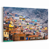 Peruvian Urban Landscape Multicolor Wall Art - Cusco Cityscape Canvas