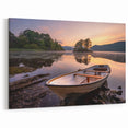 Cumbria Photography – Serene Sunrise with Boat in Lake District Scenery