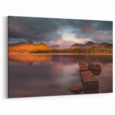 Lake District Art – Majestic Sunset Reflections on Cumbria Landscape