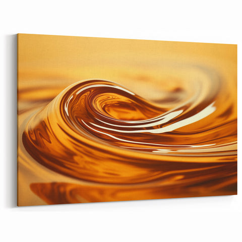 Natural Elements Wall Art | Flowing Amber Abstract Nature Closeup Canvas Print
