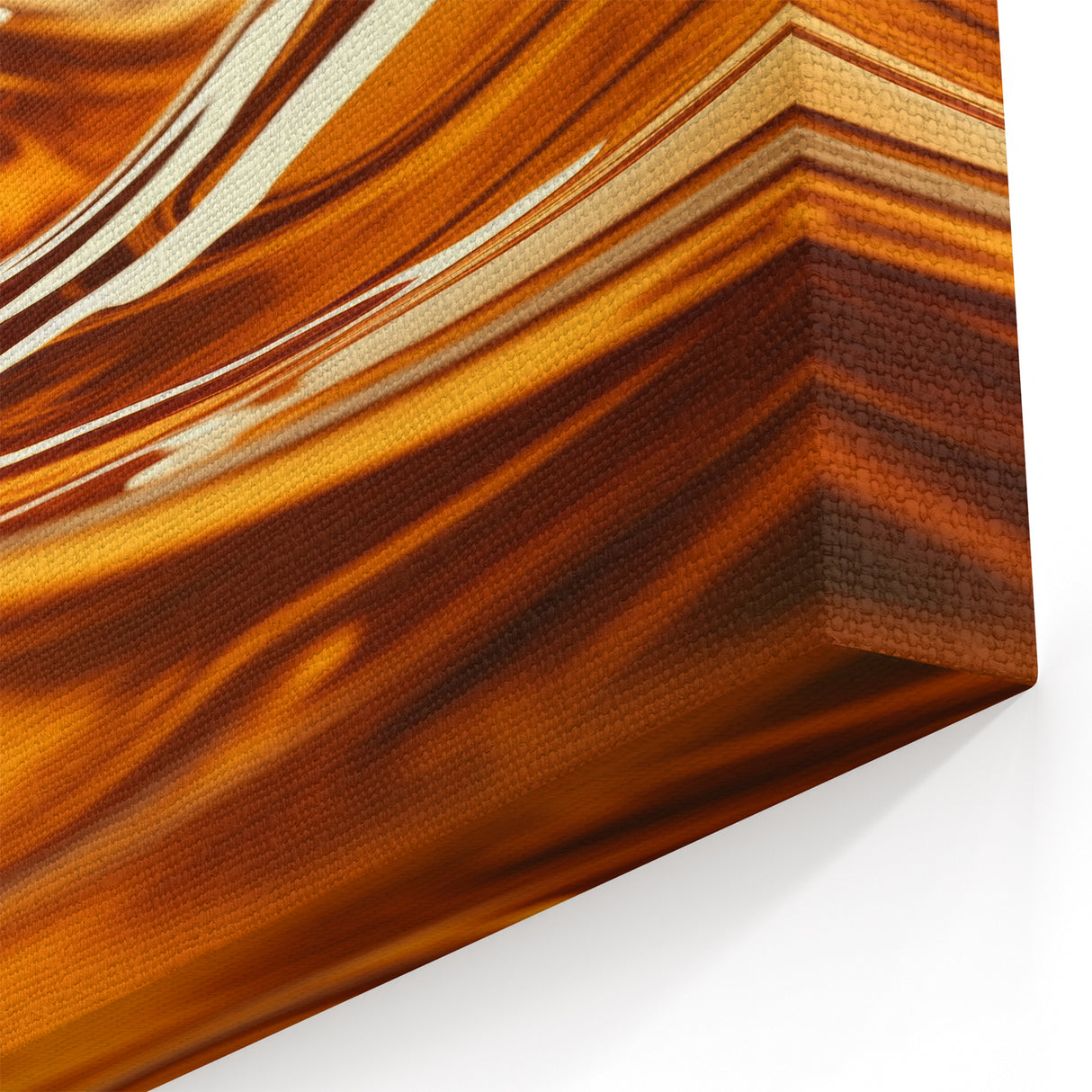 Natural Elements Wall Art | Flowing Amber Abstract Nature Closeup Canvas Print
