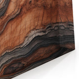 Natural Elements Wall Art | Textured Wood Closeup Canvas Print for Modern Homes