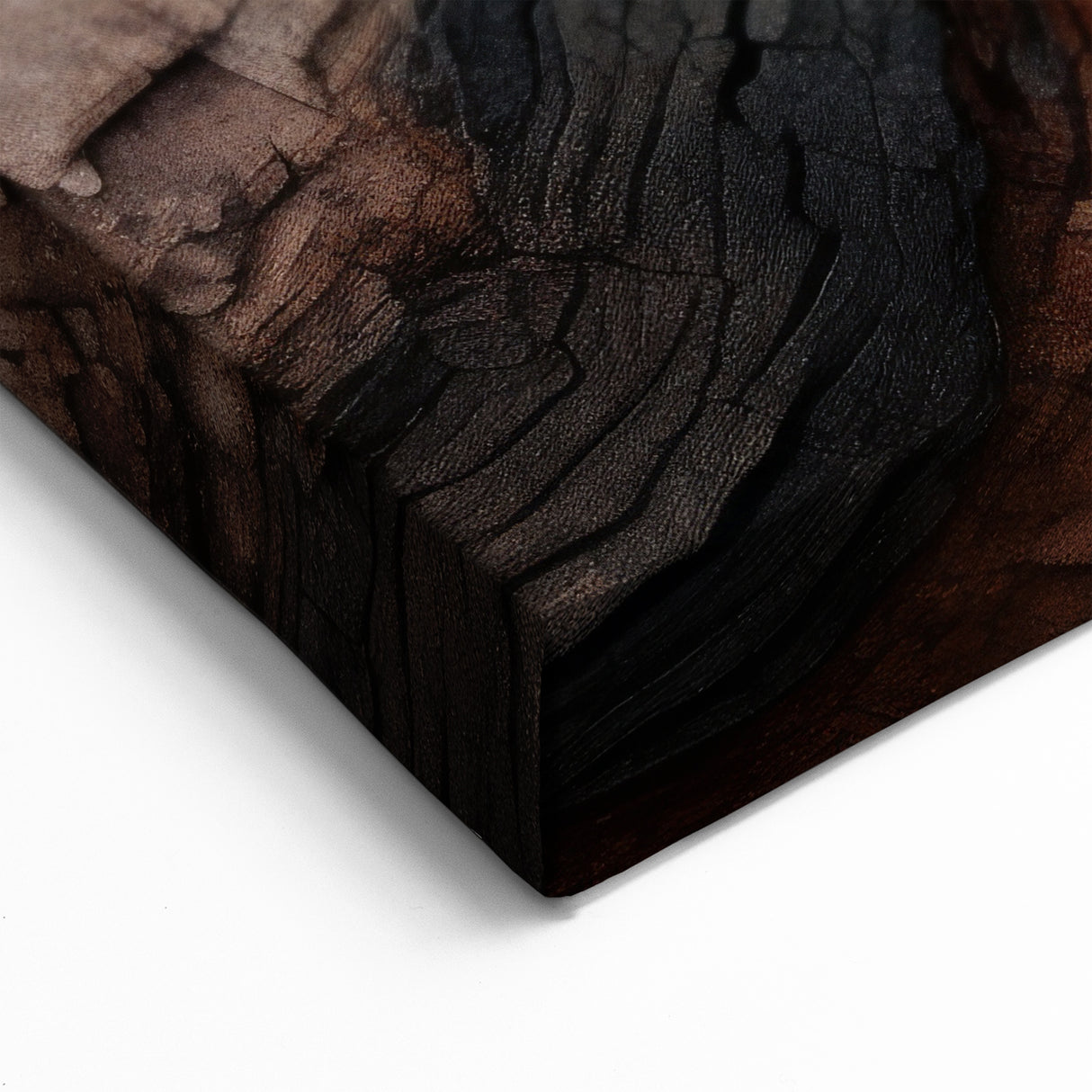 Natural Elements Wall Art | Textured Wood Closeup Canvas Print for Modern Homes