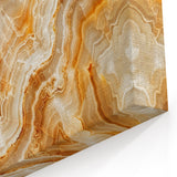 Natural Elements Wall Art | Beige Agate Closeup Canvas Print for Elegant Decor