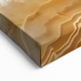 Natural Elements Wall Art | Beige Agate Closeup Canvas Print for Elegant Decor