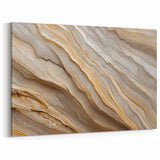 Natural Elements Wall Art | Layered Rock Formation Closeup Canvas Print
