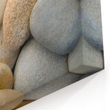 Natural Elements Wall Art – Nature Closeups Canvas Print of Smooth Stones