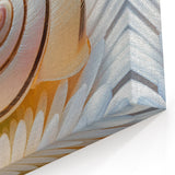 Natural Elements Wall Art – Nature Closeups Spiral Shell on Flower Canvas Print