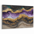 Natural Elements Wall Art – Abstract Nature Closeups Canvas Print in Purple and Gold