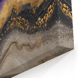 Natural Elements Wall Art – Abstract Nature Closeups Canvas Print in Purple and Gold
