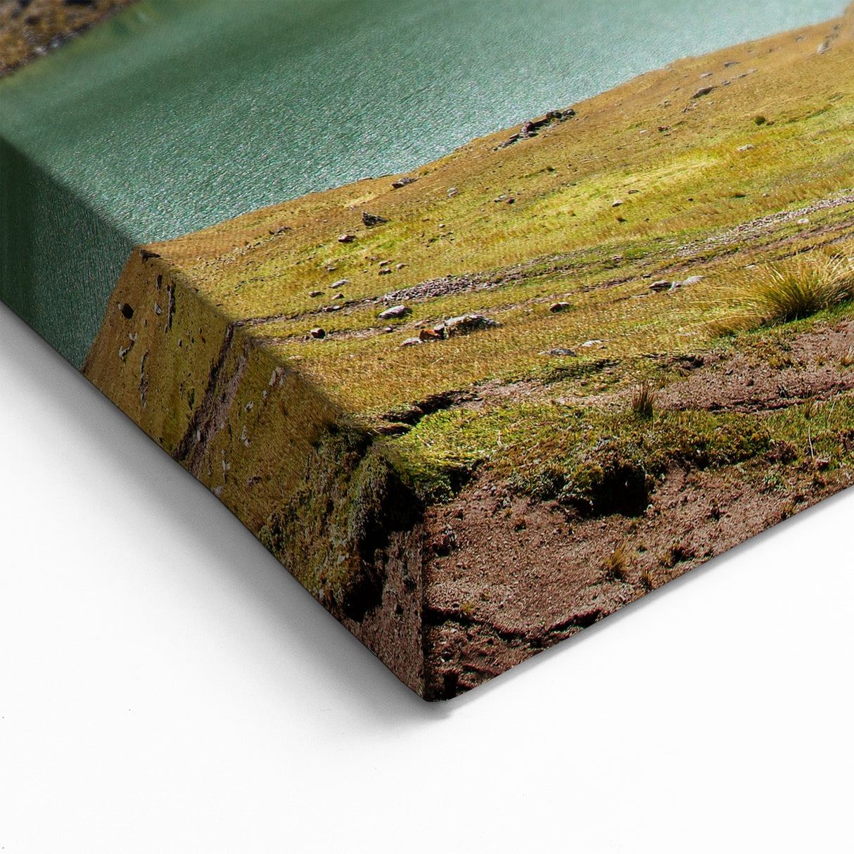 Andean Peaks and Lake Canvas Art - Tranquil Peru Print