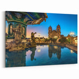 Cusco City Night Lights Canvas Print - Peru Wall Art