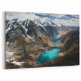 Glacial Lakes of the Peruvian - Andes Canvas Art