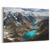 Glacial Lakes of the Peruvian - Andes Canvas Art