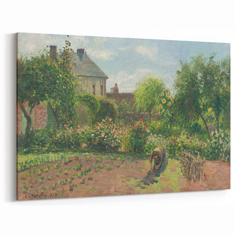 Camille Pissarro Art - Garden Scene with Gardener | Pissarro Wall Art