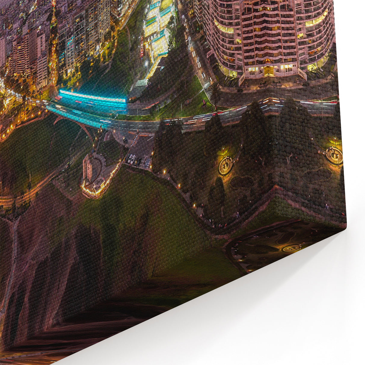 Lima Skyline at Dusk - Panoramic Peru Cityscape Art