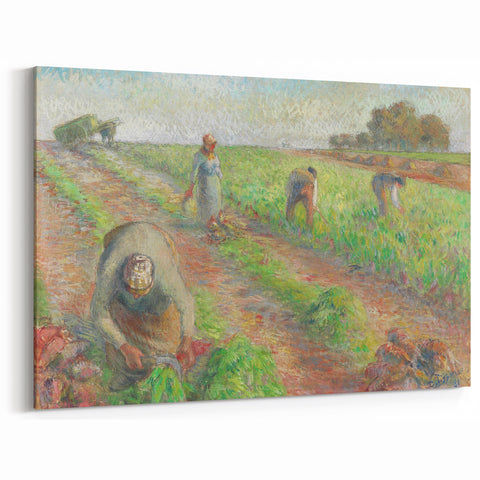 Camille Pissarro Art - Farmers in the Field | Pissarro Impressionist Art