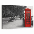 London Wall Art - Red Telephone Booth Vintage London Cityscape Prints