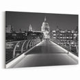 London Photography Art - Millennium Bridge and St. Paul's Landmark Print