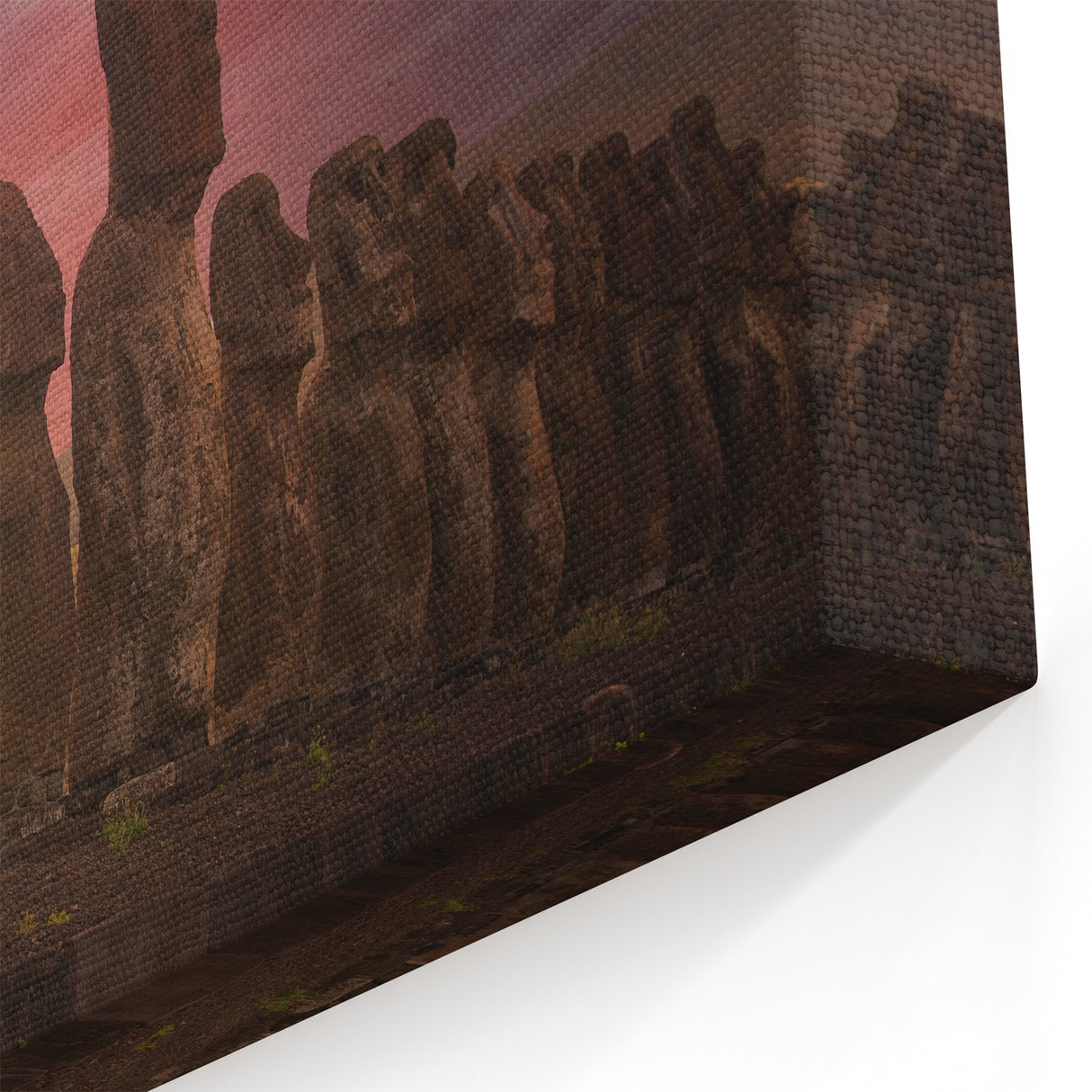 South American Wall Art - Majestic Moai Sculpture Prints at Sunrise