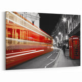 London Cityscape Prints - Red Bus and Phone Booth in London Street Art