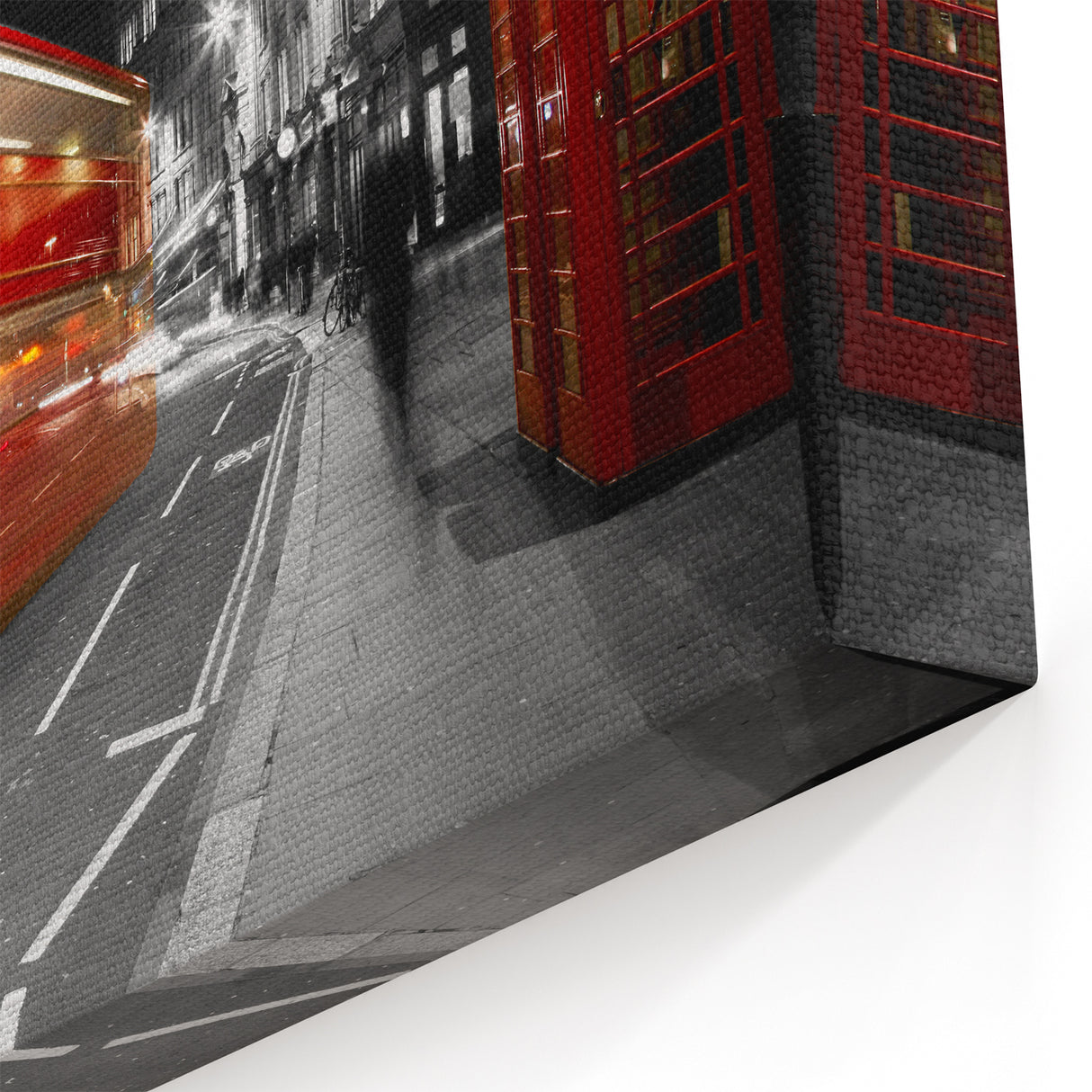 London Cityscape Prints - Red Bus and Phone Booth in London Street Art